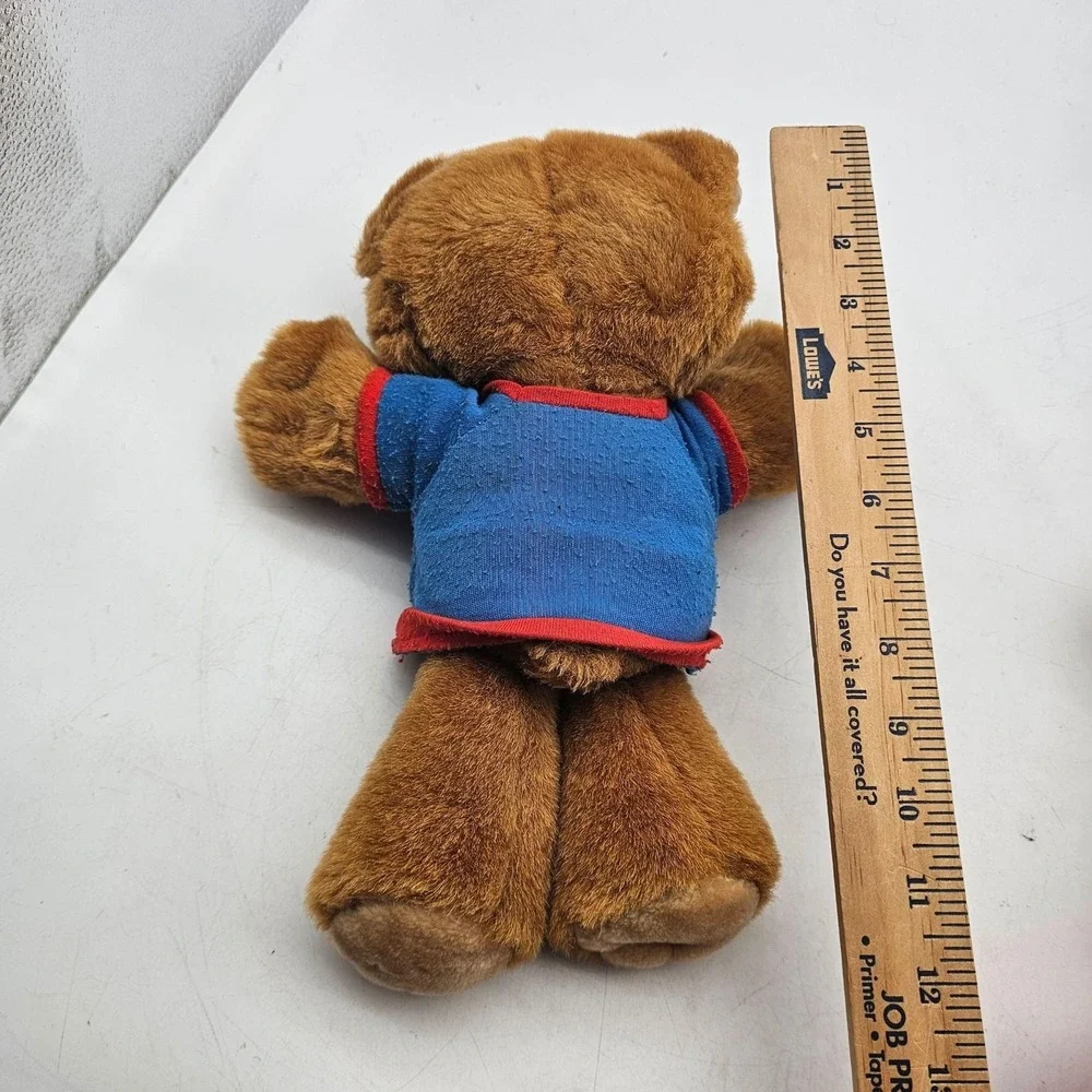 Vintage Avon World Of Wonderful Bears Teddy Bear Plush Small Brown 1989 Shirt
